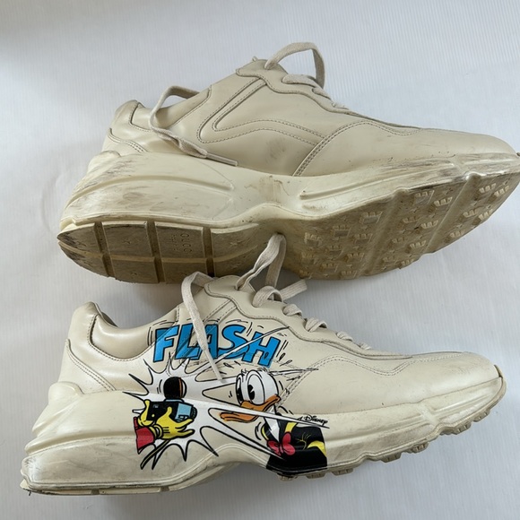 Authentic men’s Gucci X Disney Donald Duck Flash sneakers. - Picture 9 of 16